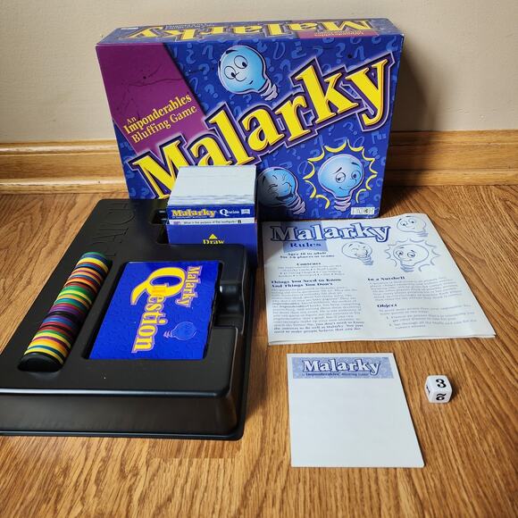 Malarky: Imponderables Bluffing Party Game by Patch Complete Vintage - Picture 1 of 13